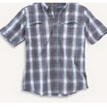 Men's Force Mandan Plaid Button Down Short Sleeve Shirt